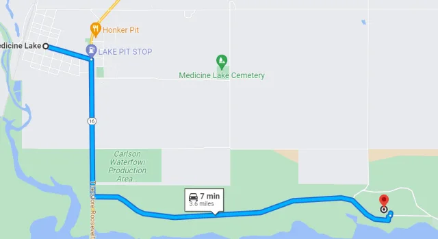 Montana Medicine Lake National Wildlife Refuge Map