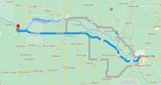 Nebraska Niobrara National Scenic River Map
