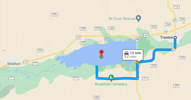 Nebraska Swanson Reservoir Map