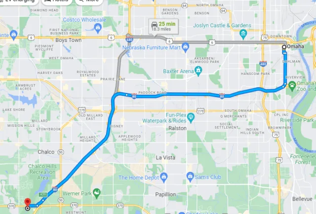 Nebraska Wehrspann Lake Map