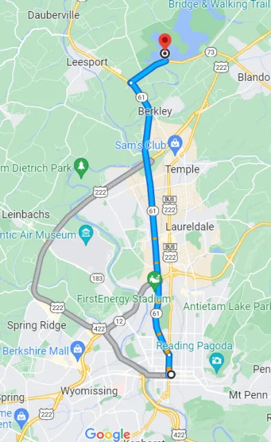 Pennsylvania Lake Ontelaunee Map