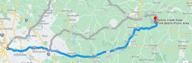 Pennsylvania Yellow Creek SP Map