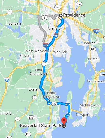 Rhode Island Beavertail State Park Map