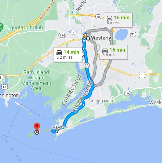 Rhode Island Napatree Point Map