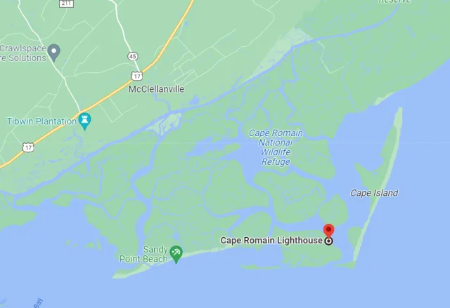 South Carolina Cape Romain NWR Map