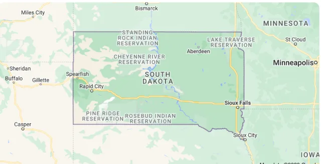 South Dakota Map