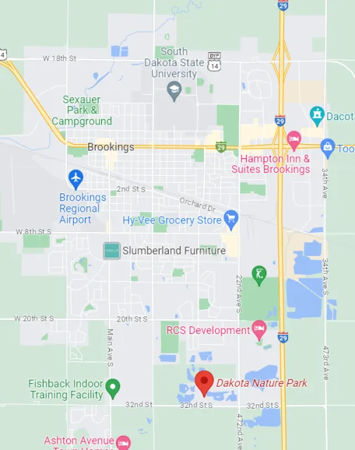 South Dakota Dakota Nature Park Map