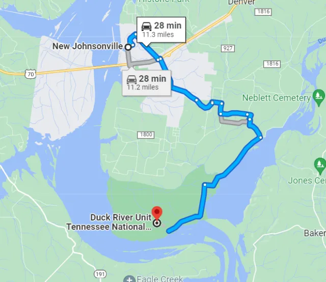 Tennessee Duck River Unit Map