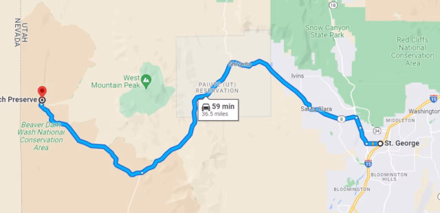 Utah Lytle Ranch Preserve Directions