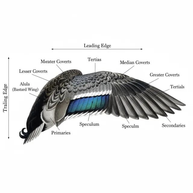 Diagram of Anatomy of a Bird Wing