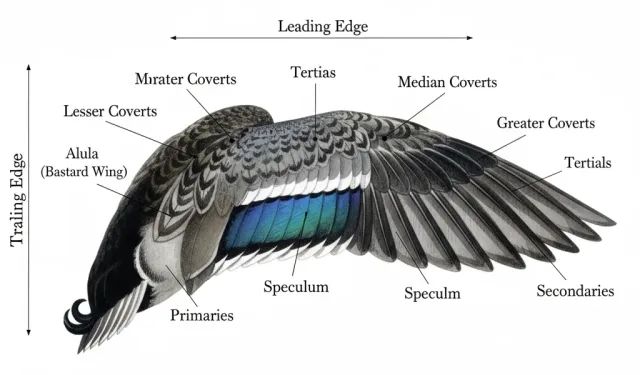 Diagram of Anatomy of a Bird Wing