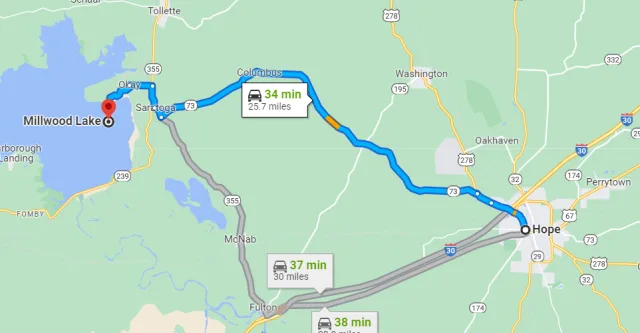 Arkansas Millwood Lake Map