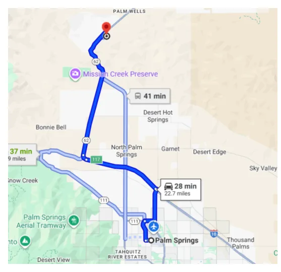 California Big Morongo Canyon Preserve & Covington Park Map