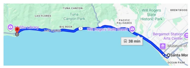California Malibu Lagoon and Surrounds Map
