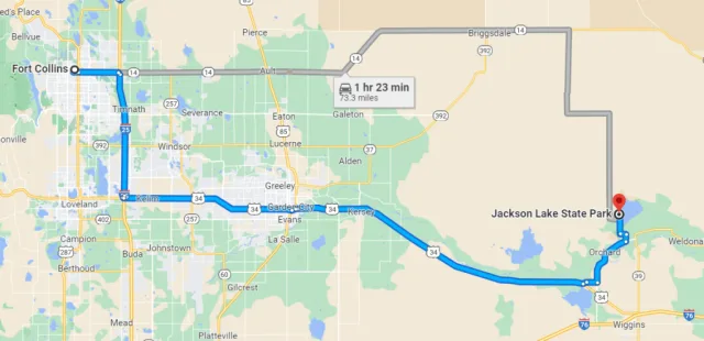 Colorado Jackson Lake Map