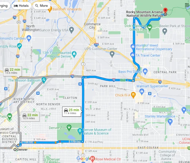 Colorado Rocky Mountain Arsenal NWR Map