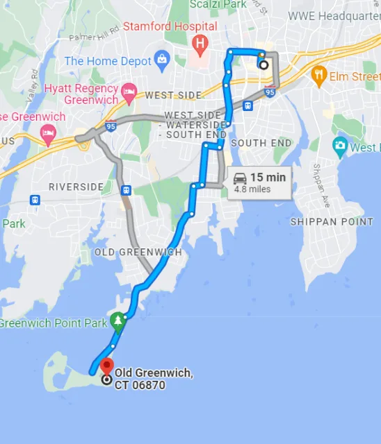 Connecticut Greenwich Point Park Map