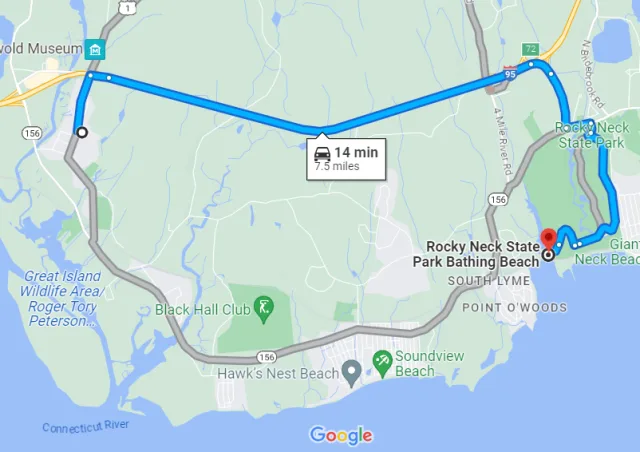 Connecticut Rocky Neck State Park Map
