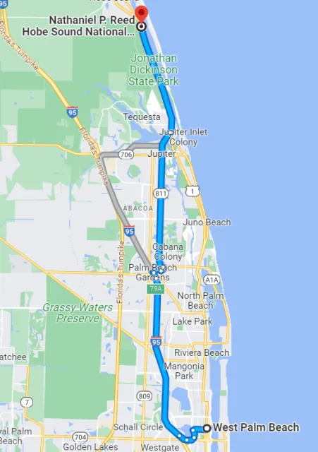 Florida Hobe Sound National Wildlife Refuge Map