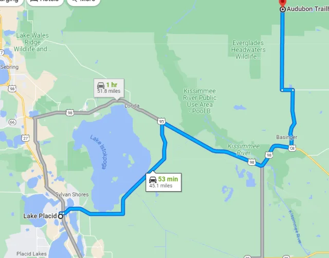 Florida Kissimmee Prairie Preserve State Park Map