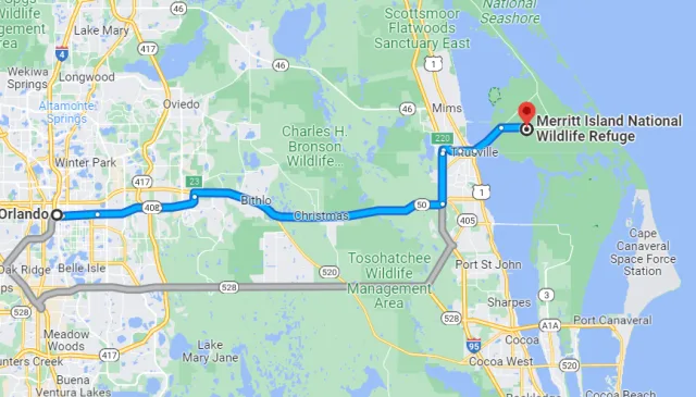 Florida Merritt Island National Wildlife Refuge Map
