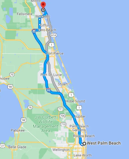 Florida Pelican Island National Wildlife Refuge Map