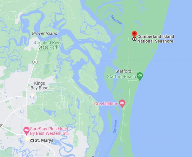 Georgia Cumberland Island National Seashore Map