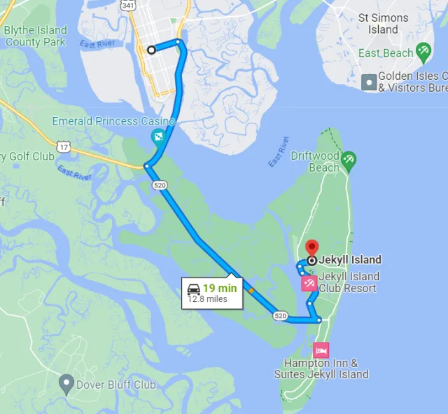 Georgia Jekyll Island Map