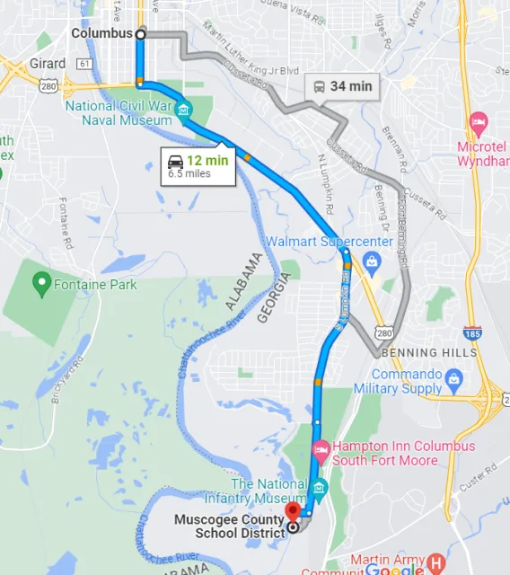 Georgia Oxbow Meadows Map