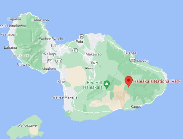Hawaii Haleakala National Park Map