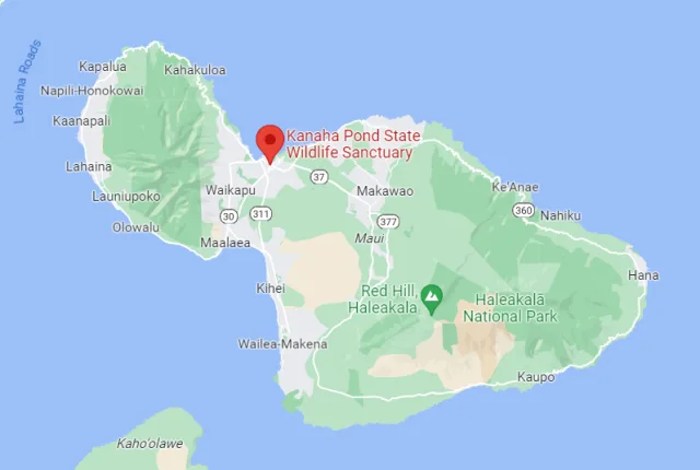 Hawaii Kanaha Pond Wildlife Sanctuary Map