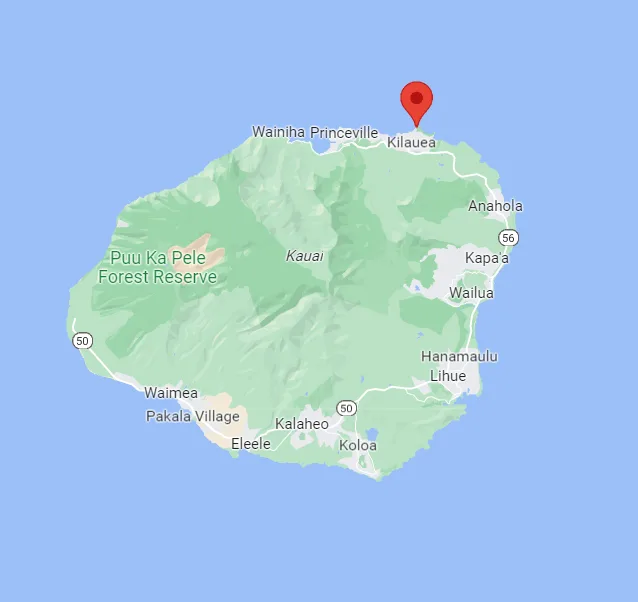 Hawaii Kīlauea Point NWR Map
