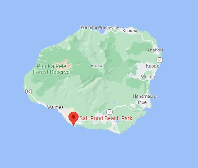 Hawaii Salt Pond Beach Park Map
