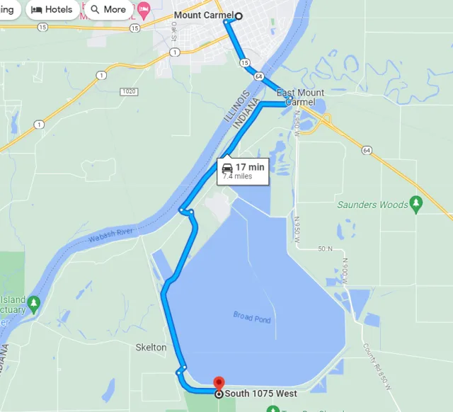 Indiana Cane Ridge WMA Map