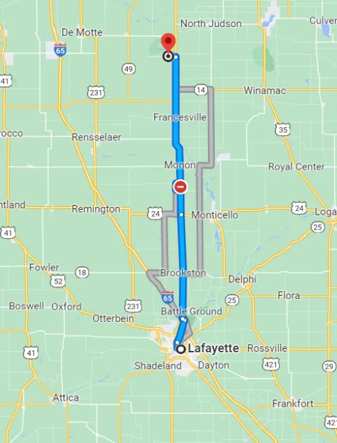 Indiana Jasper-Pulaski Fish and Wildlife Area Map