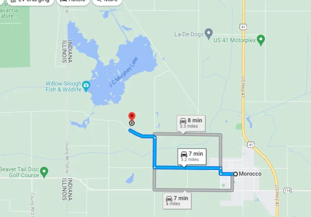 Indiana Willow Slough FWA Map