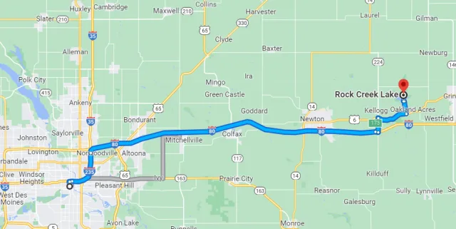 Iowa Rock Creek SP Map