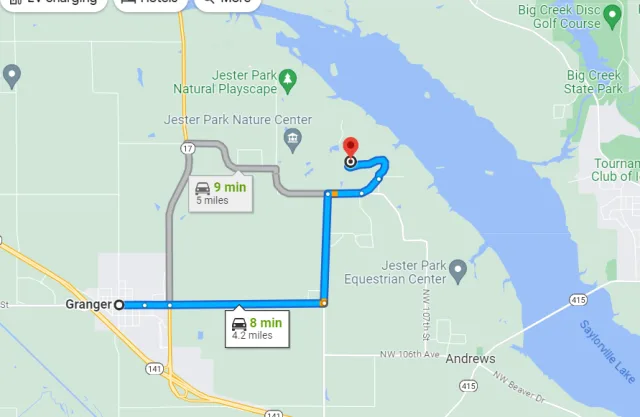 Iowa Saylorville Reservoir Map