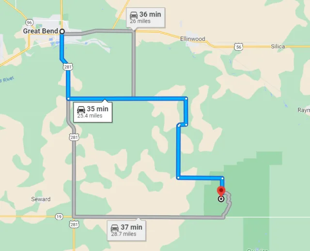 Kansas Quivira National Wildlife Refuge Map