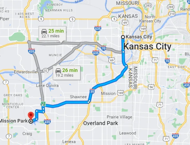 Kansas Shawnee Mission Park Map