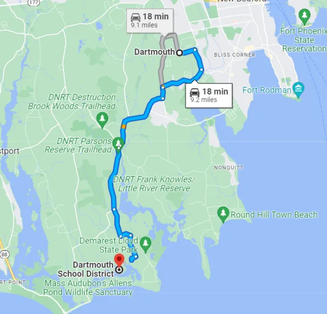 Massachusetts Allens Pond Map