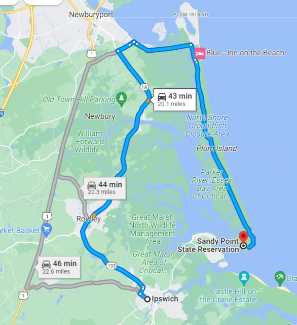 Massachusetts Sandy Point State Reservation Map