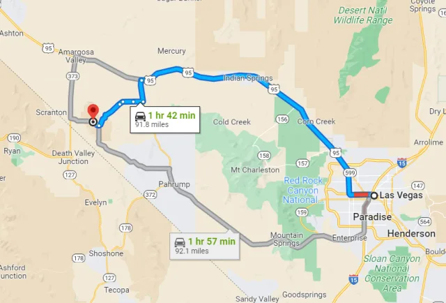 Nevada Ash Meadows National Wildlife Refuge Map
