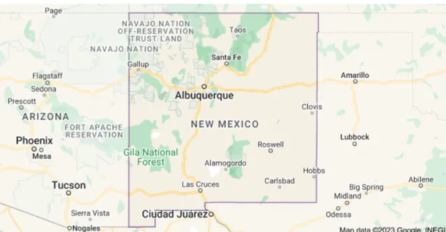 New Mexico Map