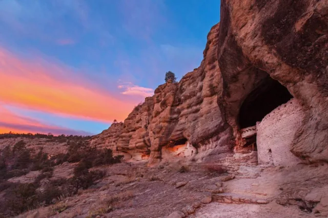 New Mexico Gila Cliff Dwellings National Monument Scene