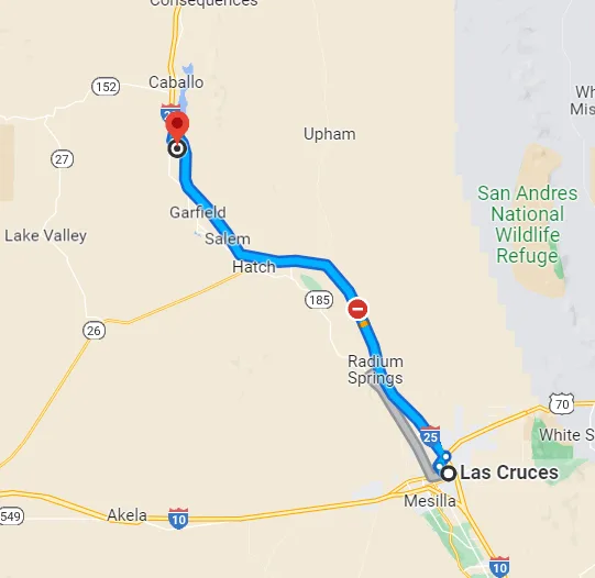New Mexico Percha Dam Map