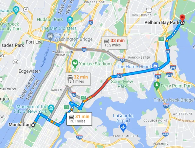 New York Pelham Bay Park Map