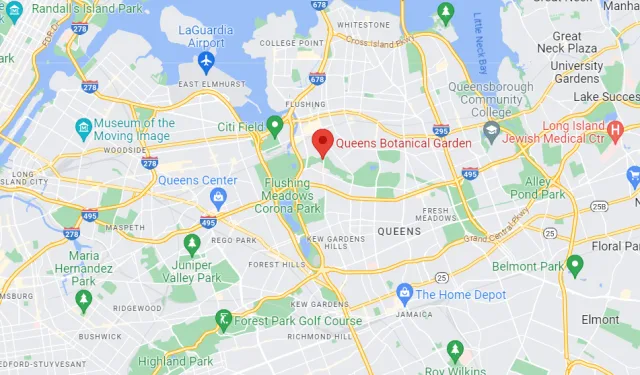 New York Queens Botanical Garden Map
