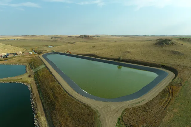 North Dakota Minot Sewage Lagoons Scene