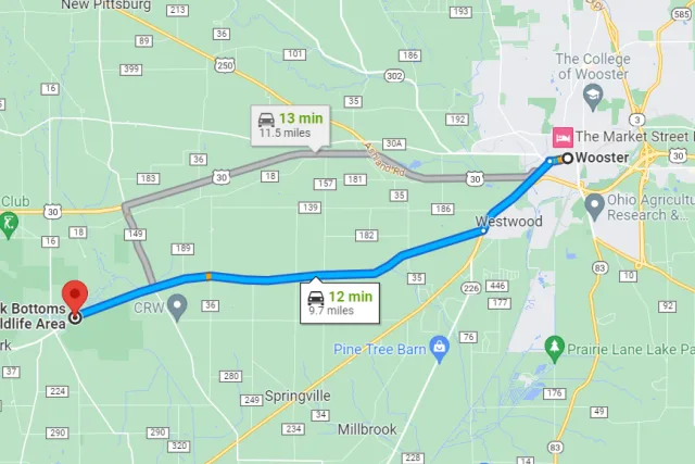 Ohio Funk Bottoms Wildlife Area Map